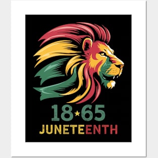 Juneteenth Men Women African American black lion 1865 king Posters and Art